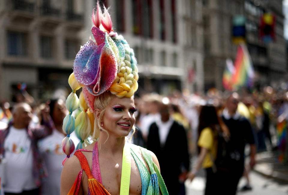 Drag queen at Pride Parade, London 2022