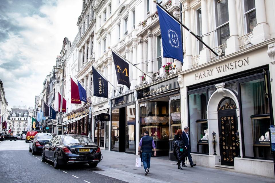 High end jewellers and original fashion labels exude luxury on Bond Street (Getty Images)