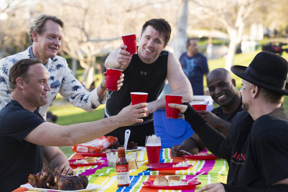 Matt Iseman, Carson Kressley, Chael Sonnen, Ricky Williams, Boy George (Photo by: Luis Trinh/NBC)