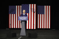 Democratic presidential candidate, former Vice President Joe Biden, speaks during a campaign event, Tuesday, July 14, 2020, in Wilmington, Del. (AP Photo/Patrick Semansky)