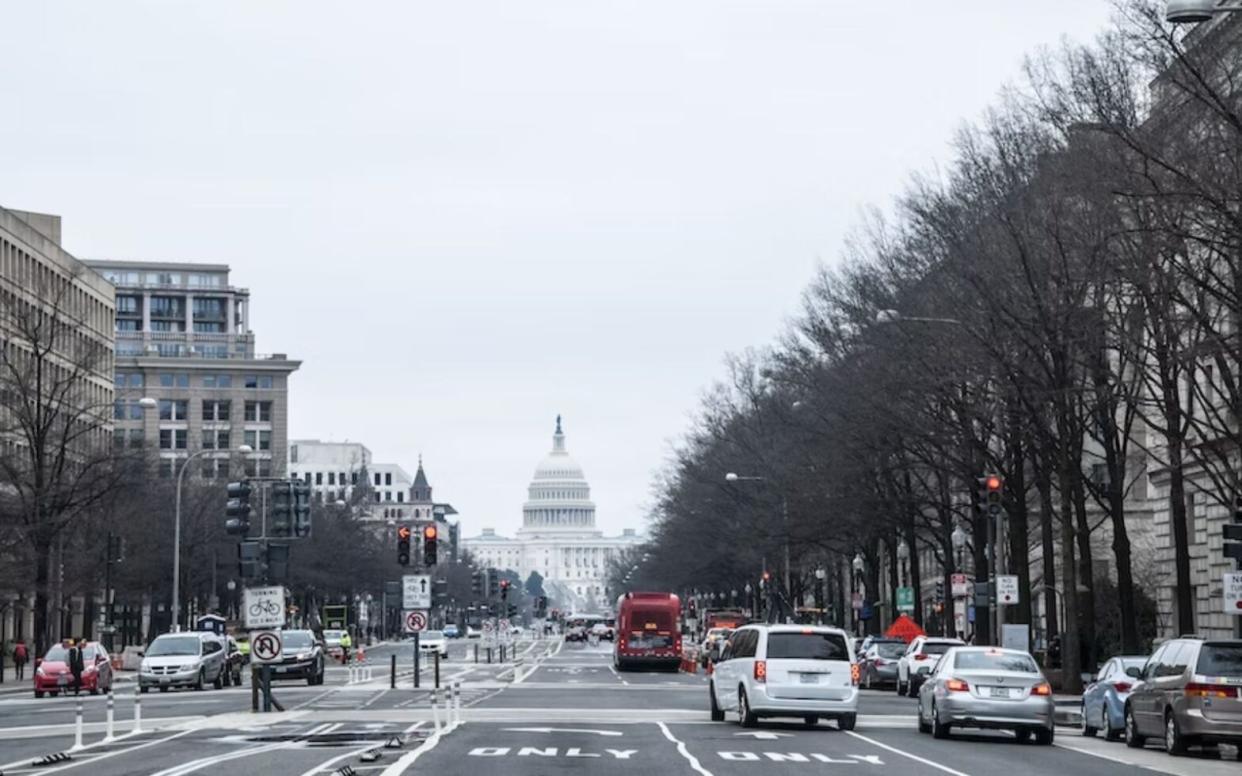 Street block in washington d.c.