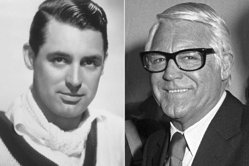 <p>John Kobal Foundation/Getty, Darleen Rubin/Getty</p> Cary Grant, in 1934 and in 1978.