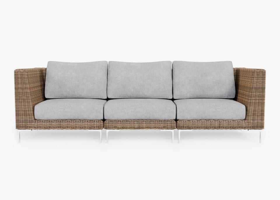 best outdoor furniture brown wicker outdoor sofa
