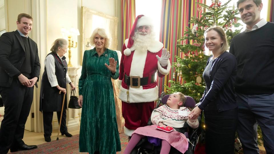 Queen Camilla with Father Christmas