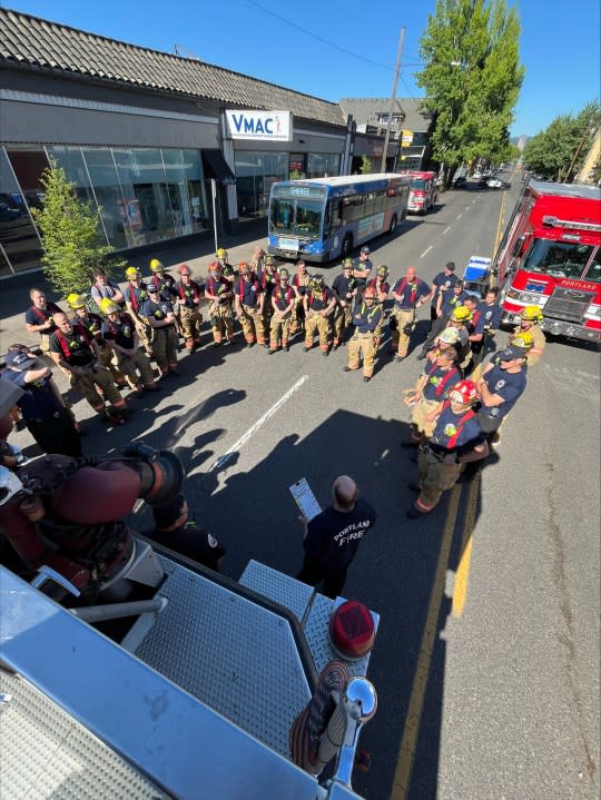 Portland Fire and Rescue battled a basement fire at a commercial building on Northeast 28th Avenue and East Burnside Street. May 10, 2024 (courtesy PF&R).