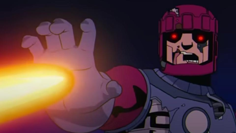 a crippled Sentinel fires on the X-Men in the first episode of X-Men '97.