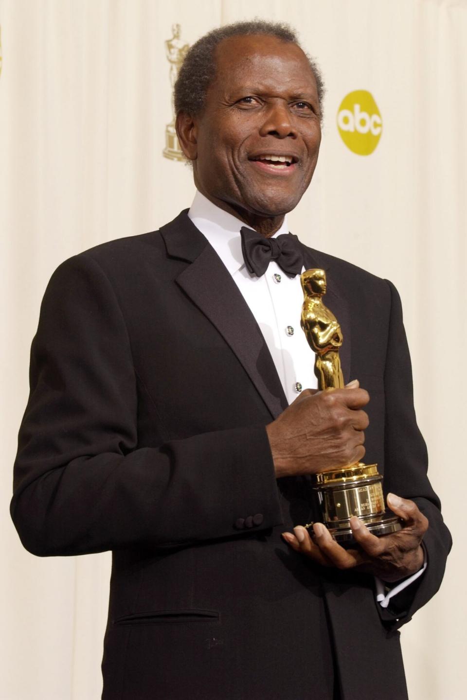 Sidney Poitier during The 74th Annual Academy Awards