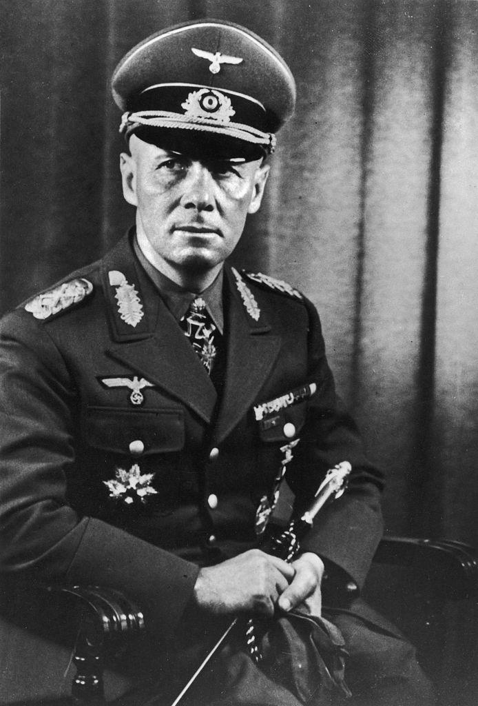 A circa 1941 portrait of German General (and later Field Marshall) Erwin Rommel.<span class="copyright">einrich Hoffmann/The LIFE Picture Collection—Getty Image</span>