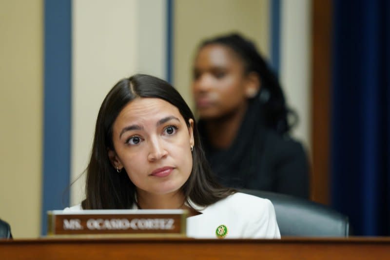 Rep. Alexandria Ocasio-Cortez, D-N.Y., questions witnesses Wednesday during a House Committee on Oversight and Accountability hearing into the federal investigation of Hunter Biden at the U.S. Capitol in Washington D.C. Photo by Bonnie Cash/UPI