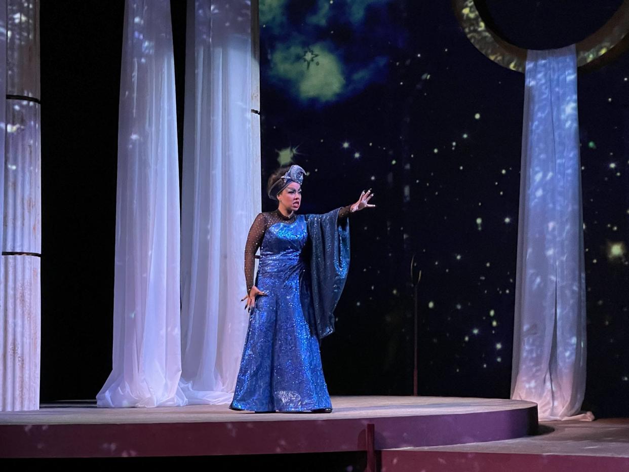 Soprano Diana Thompson-Brewer plays The Queen of the Night in Opera Wilmington's production of Mozart's "The Magic Flute."