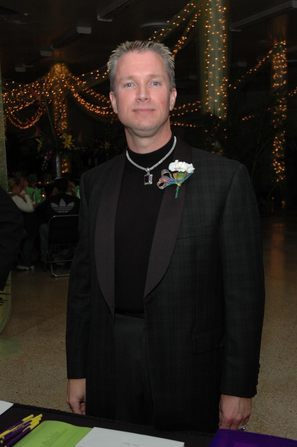 Springfield Black Tie co-founder Randy Doennig at the third annual Black Tie Affair, themed "Copacabana," on Saturday, Nov. 12, 2005 in the Newberry's Building. $16,000 was raised by the fundraiser dinner for AIDS Project of the Ozarks, The GLO Center, PROMO and FOCUS.