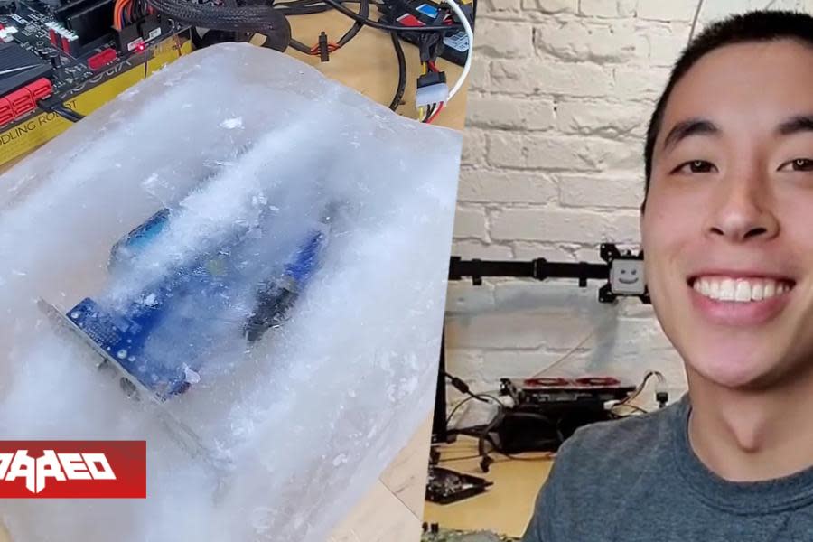 Jugador congela su tarjeta gráfica NVIDIA en un bloque de hielo porque sus espectadores querían saber si funcionaba congelada