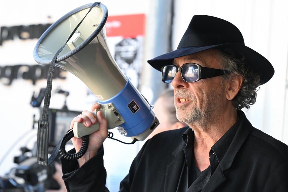 LYON, FRANCE - OCTOBER 22: Tim Burton attends the Re-production Of Silent Documentary Film Directed In 1895 By Late French Filmmaker Louis Lumiere during the 14th Film Festival Lumiere on October 22, 2022 in Lyon, France. (Photo by Stephane Cardinale - Corbis/Corbis via Getty Images)