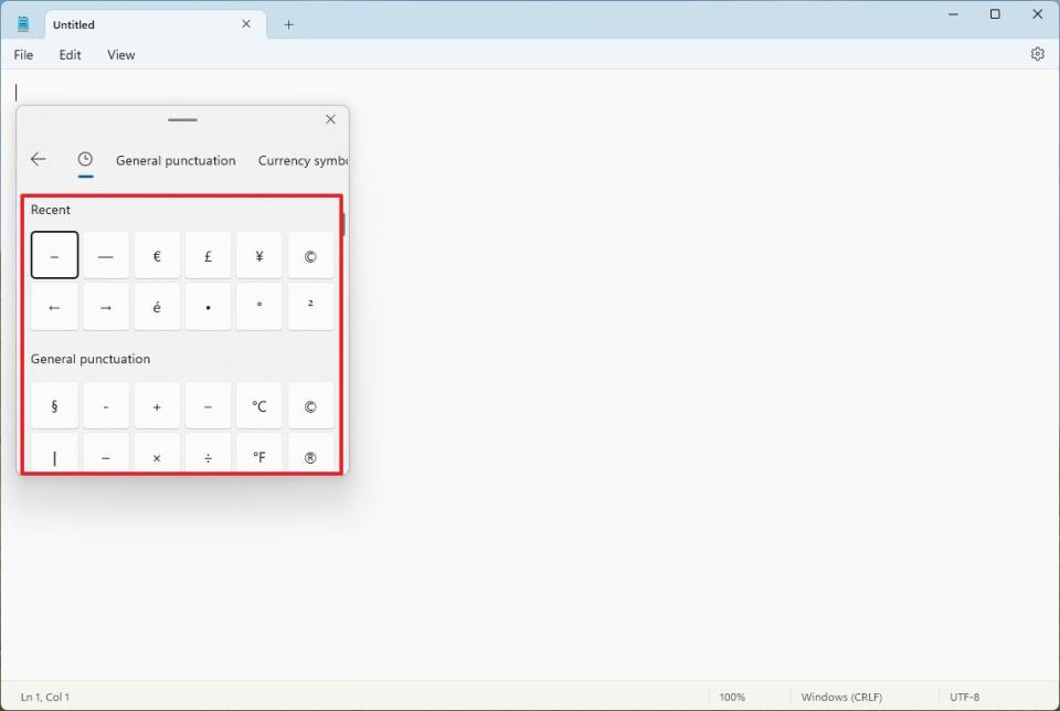 Windows 11 insert symbols