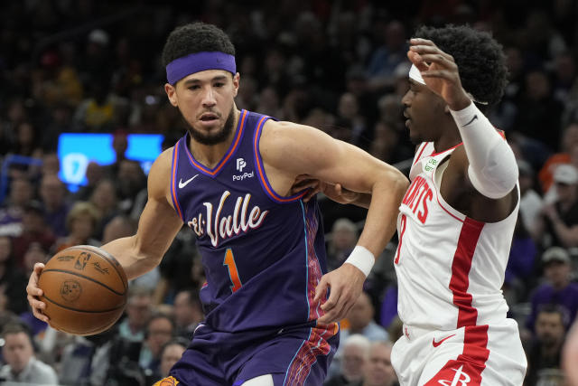 Devin Booker scores 35 points, Kevin Durant adds 24 to help the Suns beat  the Rockets, 110-105