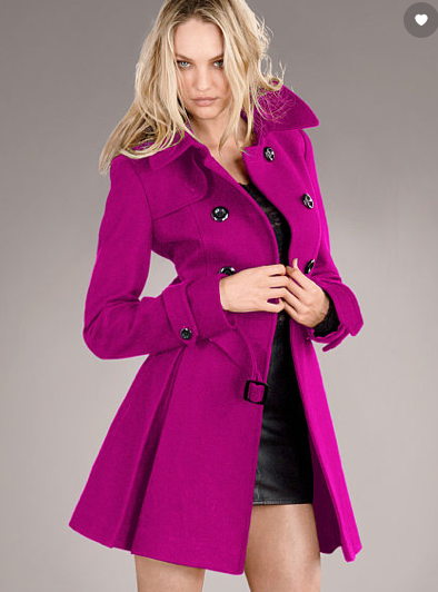 Amethyst Wool Trench Coat