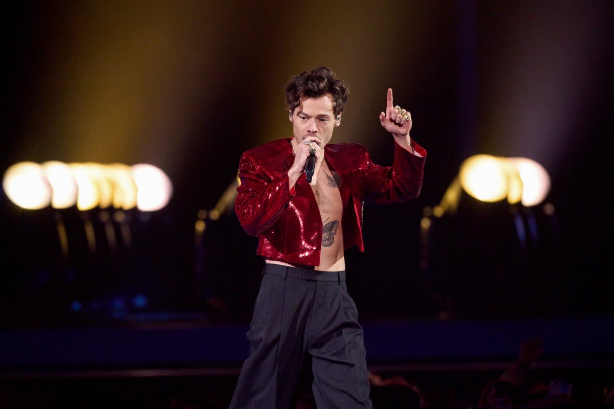 Harry Styles at the Brit Awards earlier this year (Gareth Cattermole/Getty Images)