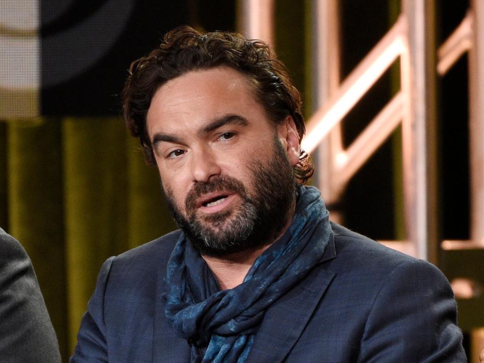 Johnny Galecki as an adult.