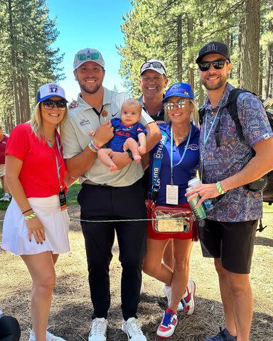 <p>Josh Allen/Instagram</p> Josh Allen poses with his family