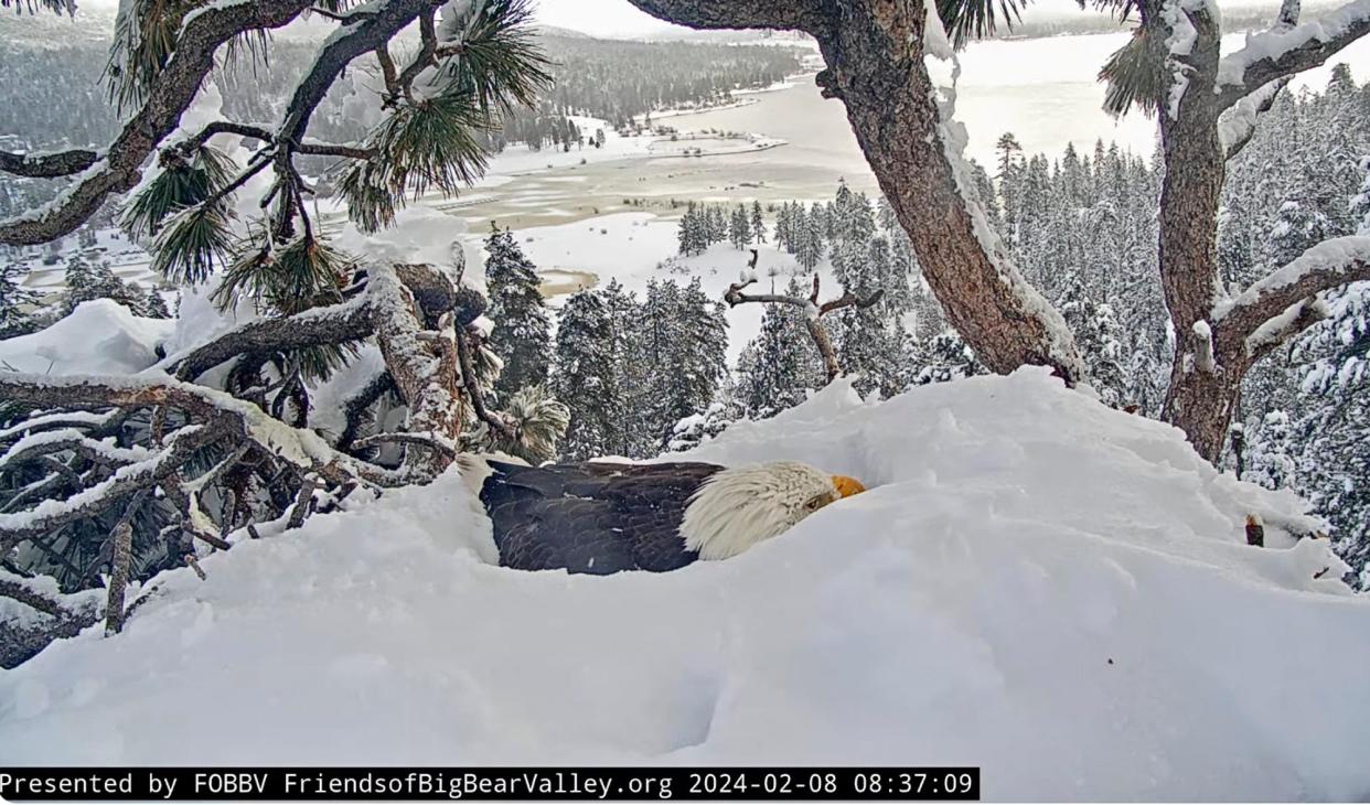 Heavy snow fell in the San Bernardino Mountains of Southern California last week during an atmospheric river. Another storm system was on the way on Wednesday