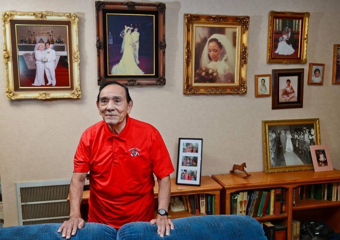 Phillip V. Sanchez of Fresno at his Fresno home in July of 2014.