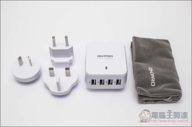 ONPRO USB 萬國急速充電器 開箱、評測 3A輸出、多充電埠、極高安全與認證