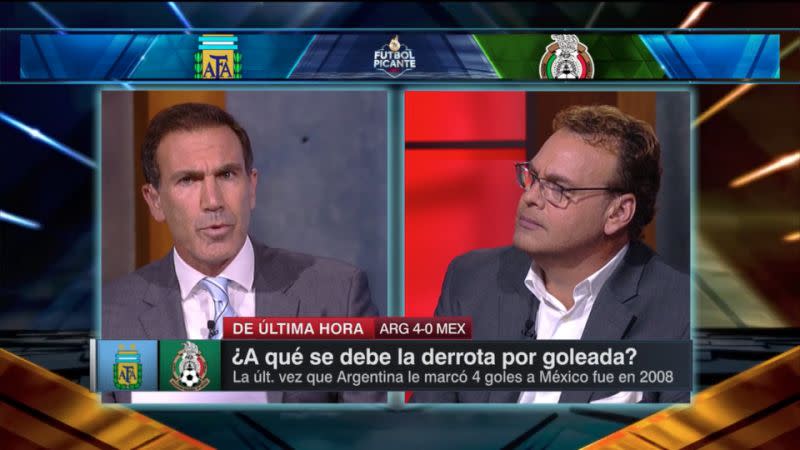 Captura de pantalla del programa de ESPN 'Fútbol Picante'. 