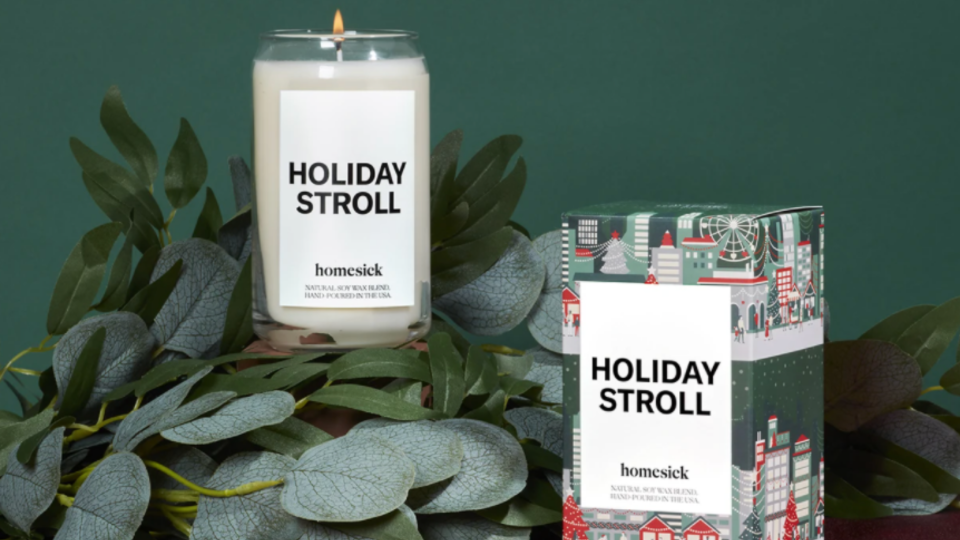 Fill the home with scents of red currants and sugar plums, thanks to Homesick's Holiday Stroll.