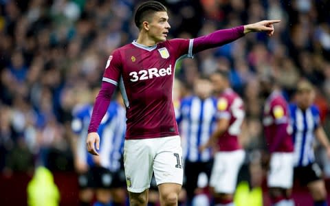 Jack Grealish points the way - Credit: Getty Images