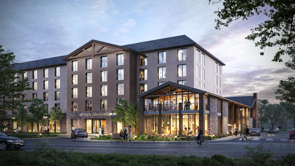 A rendering of the planned hotel at Woodbury Common.