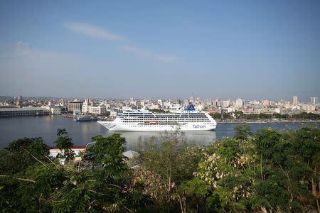 U.S. Carnival cruise ship Adonia arrives at the Havana bay, the first cruise liner to sail between the United States and Cuba since Cuba's 1959 revolution, Cuba, May 2, 2016. REUTERS/Alexandre Meneghini