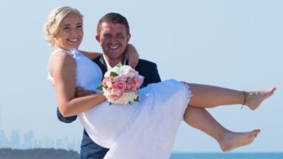 The couple were married in Australia. Picture: Supplied