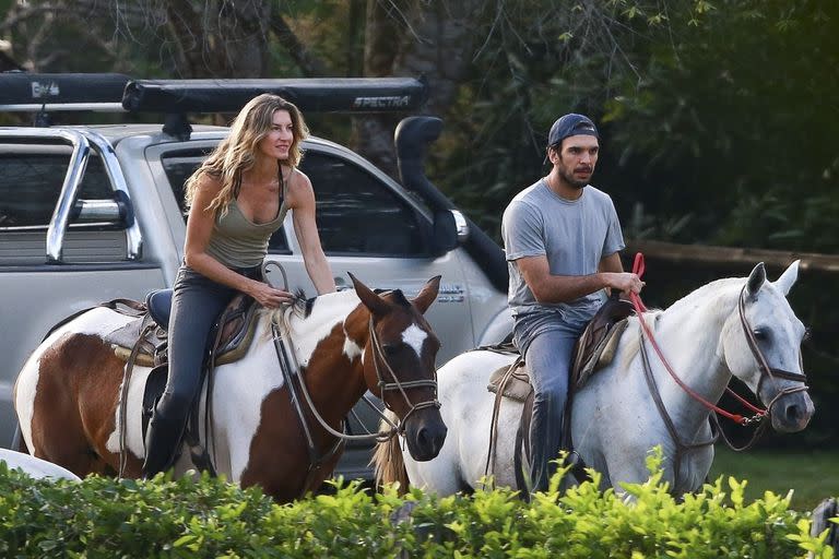 Gisele y Joaquim también fueron vistos corriendo juntos justo antes de disfrutar de una cabalgata