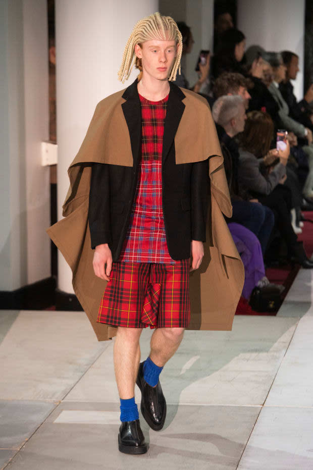 A look from the Comme des Garçons Fall 2020 menswear show.