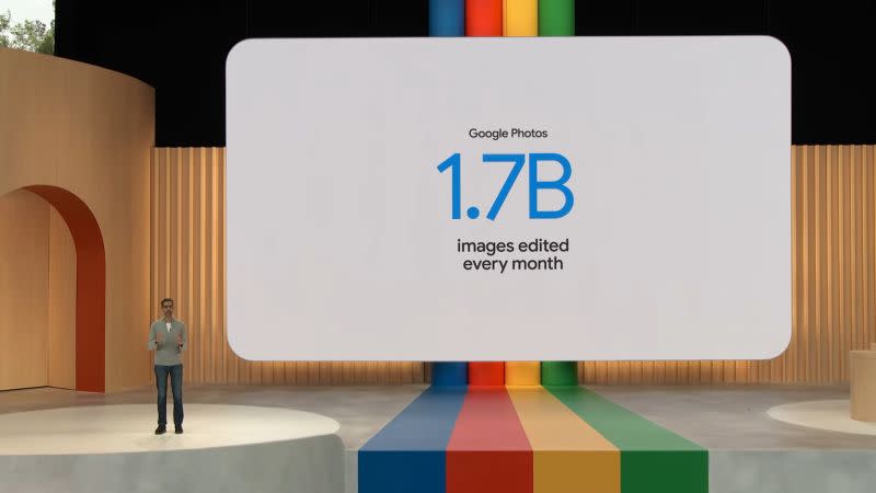 ▲Google指出過去幾年來，AI 技術簡化了複雜的相片編輯，Google 相簿的使用者每個月編輯多達 17 億張相片。(圖／翻攝官方YT)
