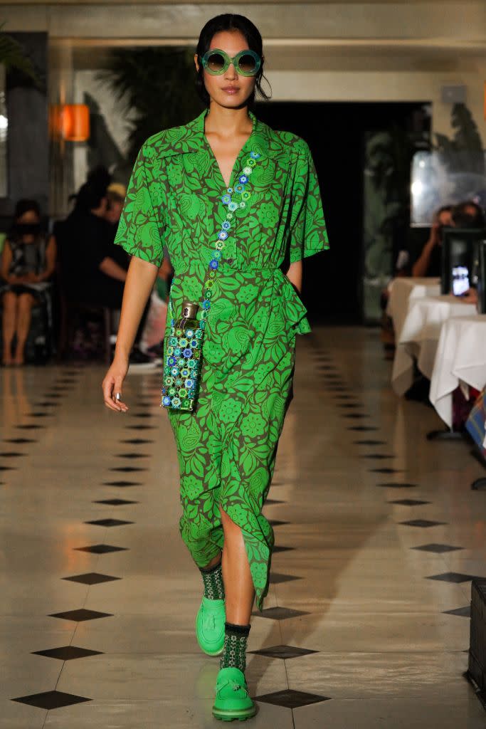 A green look from Anna Sui. - Credit: WWD