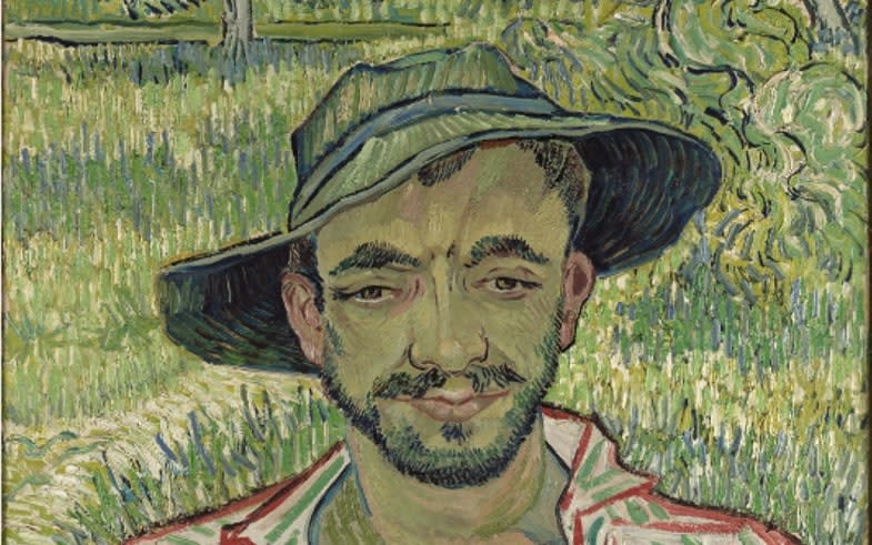 The friendly-looking young chap most likely tended the gardens of the asylum where Van Gogh was held after cutting off his ear