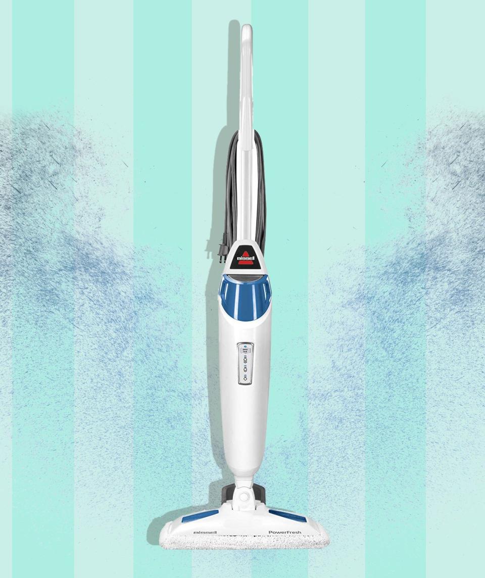 The Bissell Steam Mop is Amazon’s best-selling steam mop with thousands of reviews—it cleans hardwood, ceramic, linoleum, granite, and marble floors.