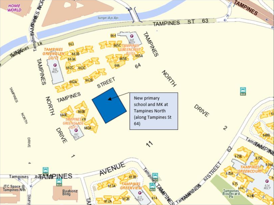 The new primary school and MOE Kindergarten in Tampines North. (PHOTO: MOE)