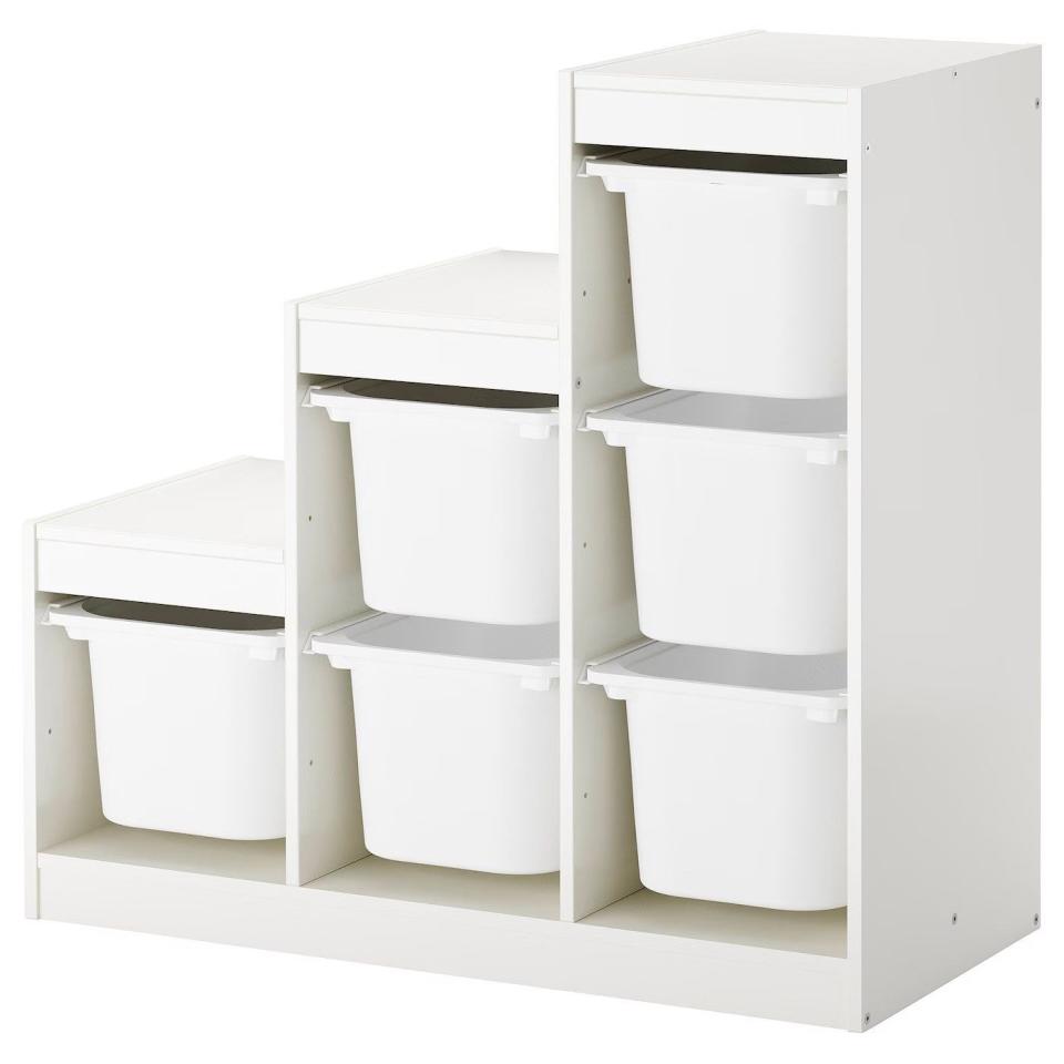 A white Ikea cabinet