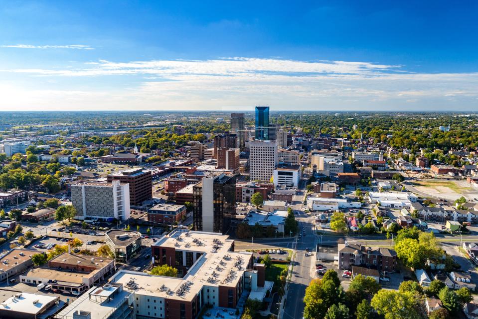 An aerial view of Lexington.