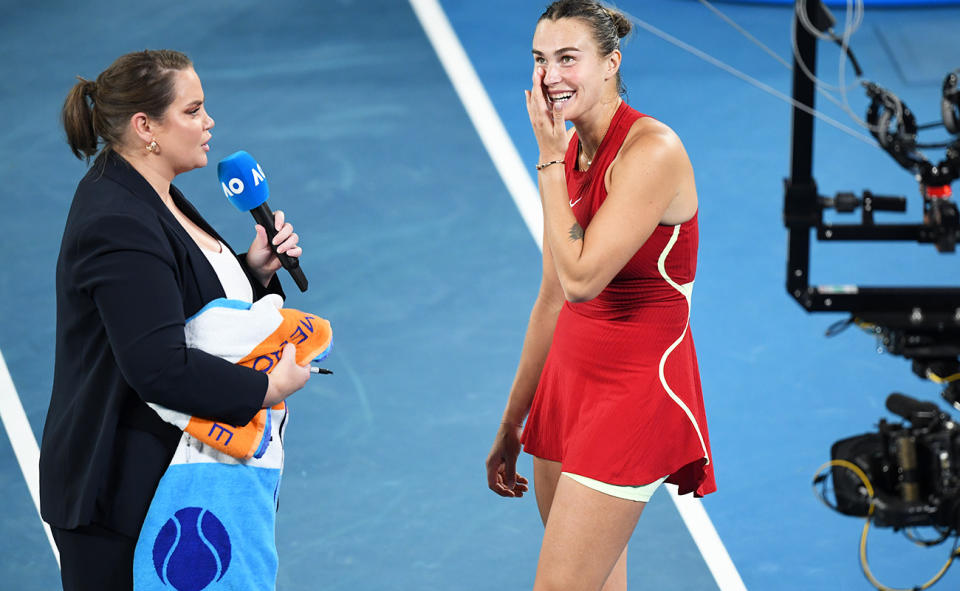 Jelena Dokic and Aryna Sabalenka.