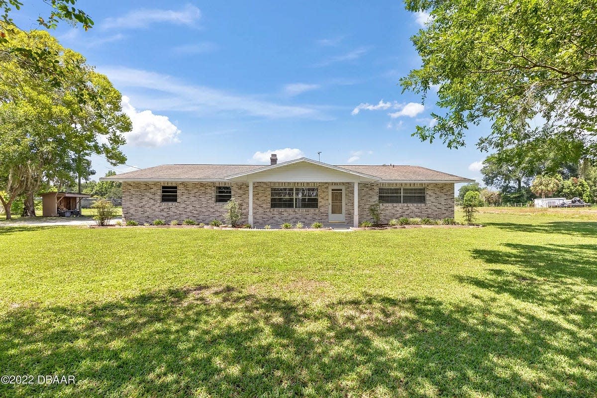 This ranch-style home on five acres beautiful acres in Pierson has been well maintained and is in impeccable condition.