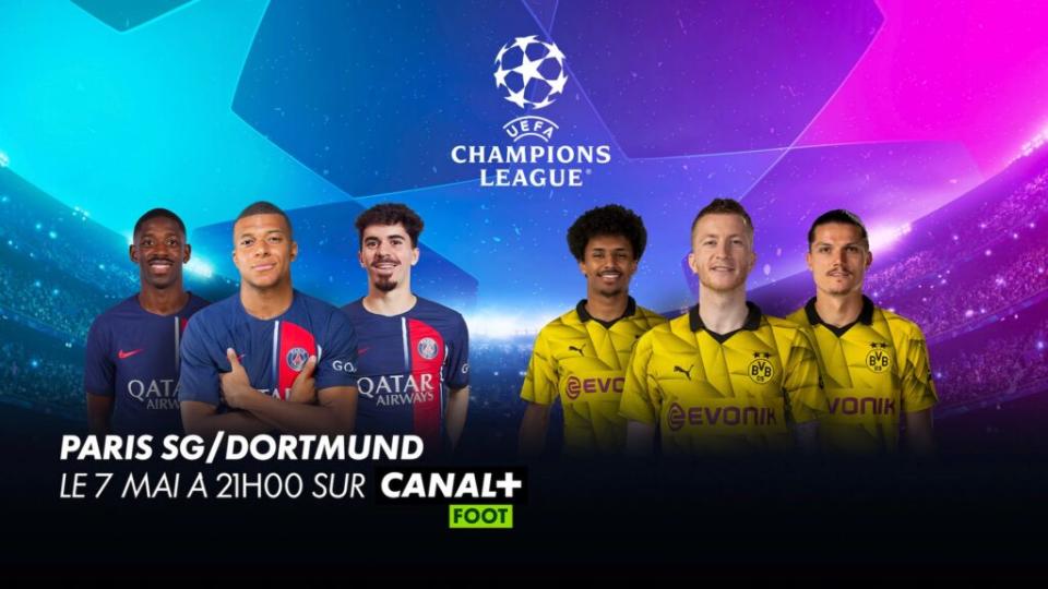 PSG - Dortmund sur Canal+ Foot // Source : Canal