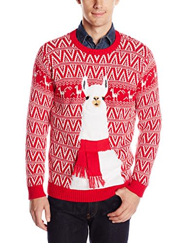 Festive Llama Ugly Christmas Sweater