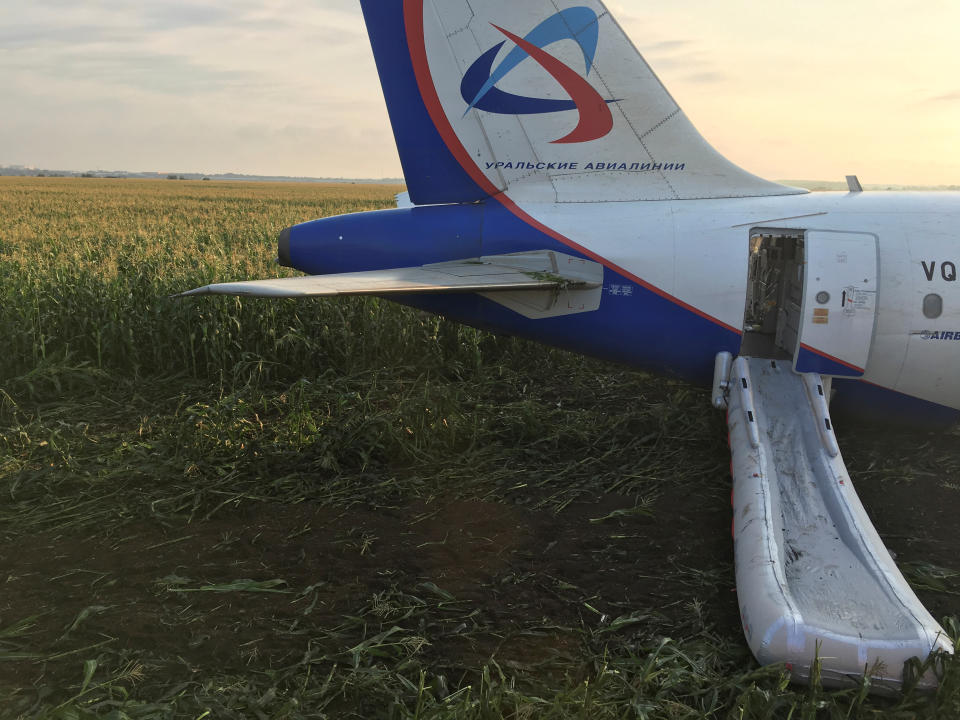 All 226 passengers and crew were reported to have evacuated the Russian aircraft. (Reuters)