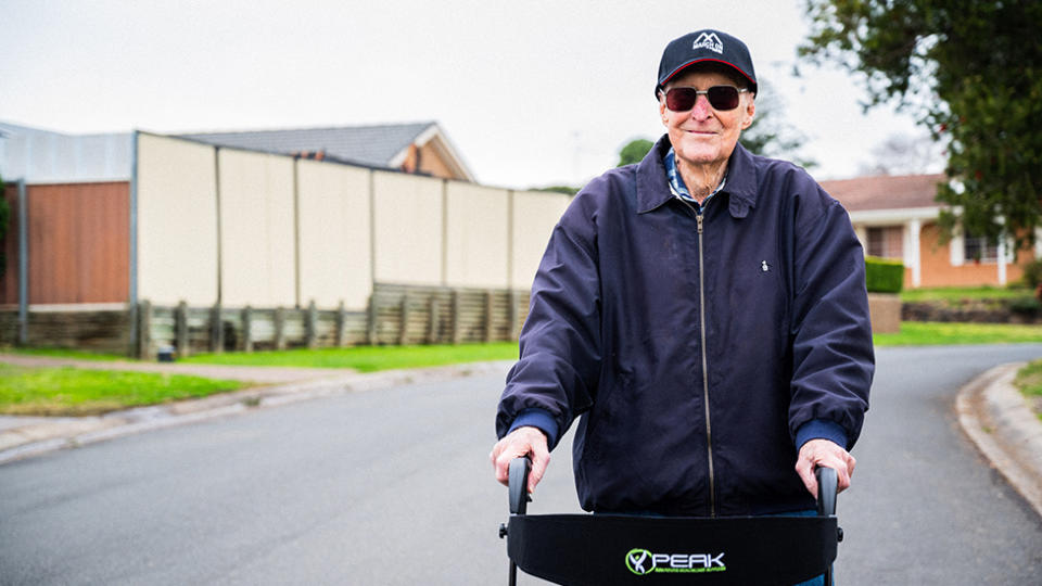 Sergeant Bert Le-Merton is walking 96km at 101-years-old for a good cause. Source: Soldier On