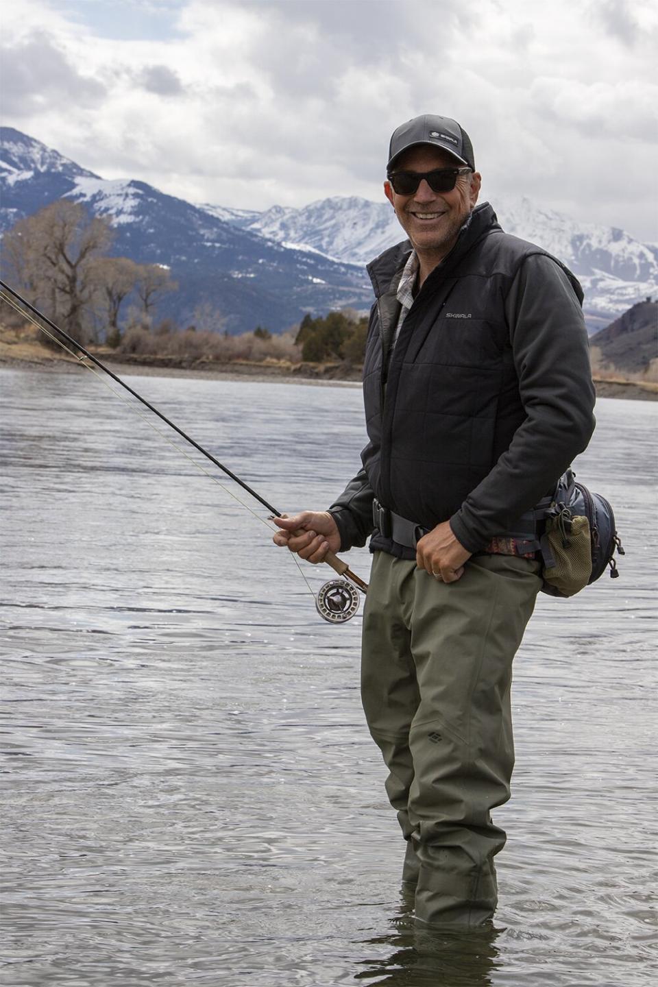 spring 2022--Yellowstone 150 Kevin costner Caption: Kevin Costner on site filming new Yellowstone One-Fifty docuseries for FOX Nation Photo Credit: FOX News Media