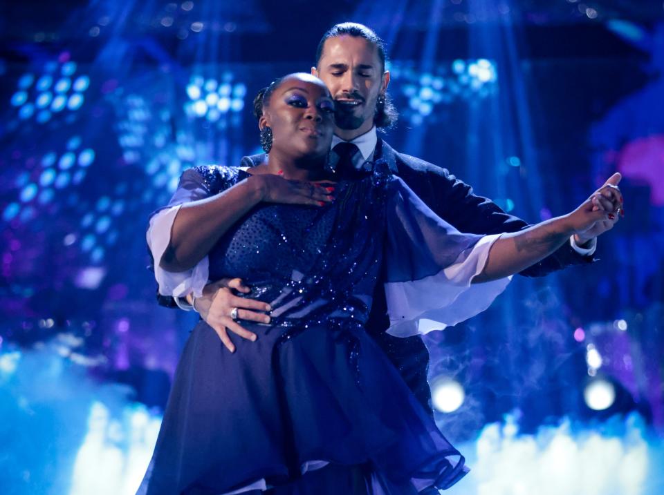 Judi Love danced a waltz in tribute to her late parents. (BBC)