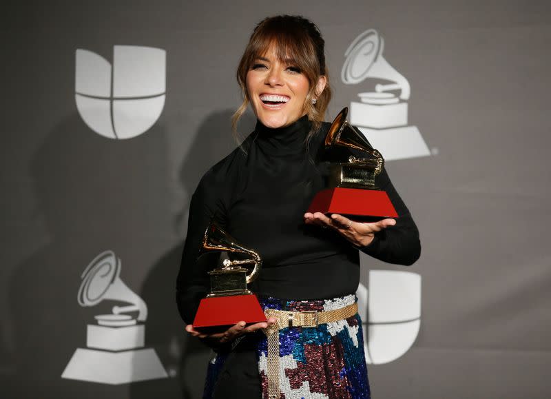 The 20th Annual Latin Grammy Awards – Photo Room– Las Vegas, Nevada, U.S., November 14, 2019 – Kany Garcia poses backstage